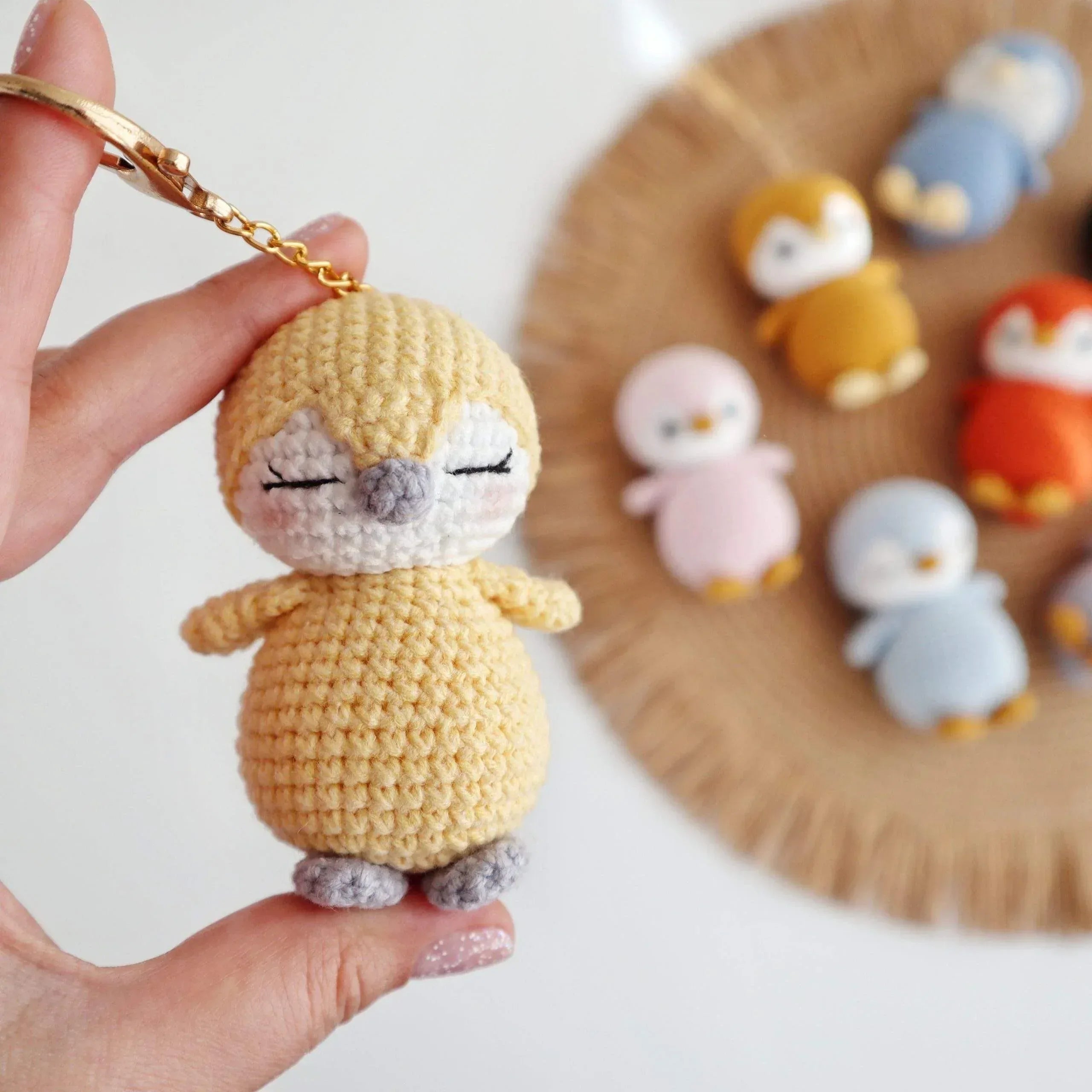Crochet Mini Penguin Amigurumi Keychain - Eazzy Store