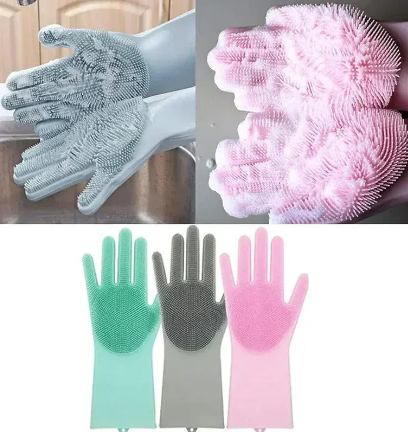 Dish Washing Silicon Hand Gloves - Eazzy Store