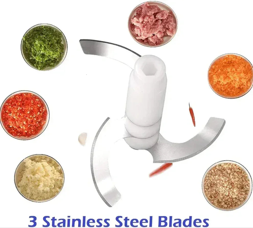Hand Press Food Vegetable Chopper 1.5L - Eazzy Store