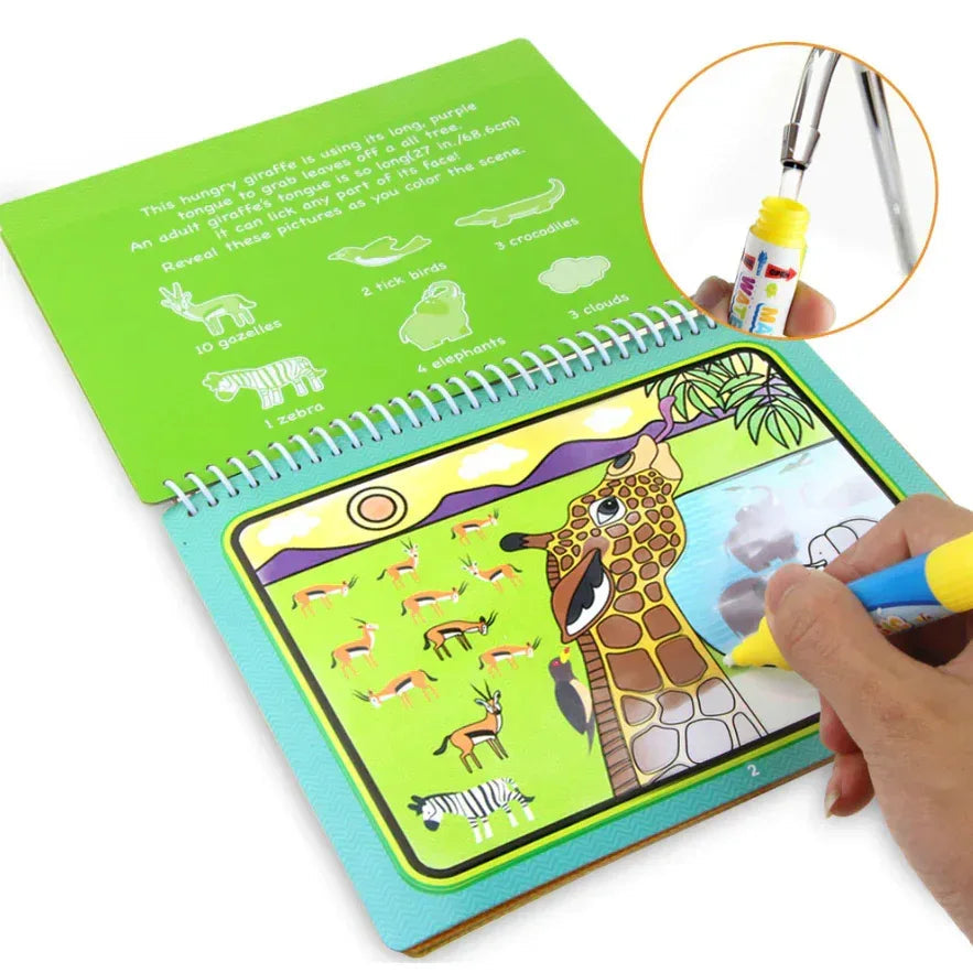 Magic Water Drawing Coloring Book - Eazzy Store