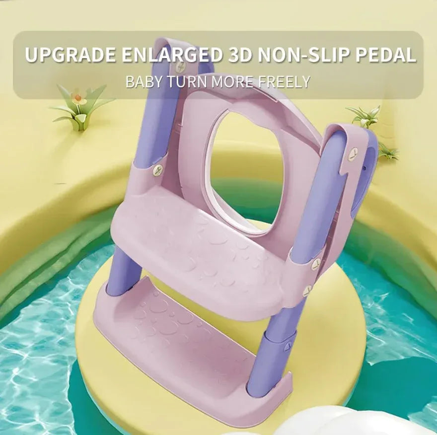 Kid Toilet Trainer Ladder Potty Seat - Eazzy Store