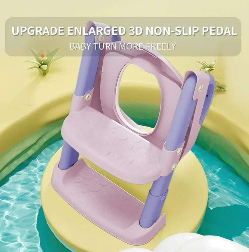 Kid Toilet Trainer Ladder Potty Seat - Eazzy Store