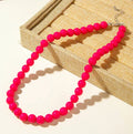 Acrylic Colorful Beaded Necklace Multifunctional Simple Durable Geometric Neutral Dark Accessories - Eazzy Store