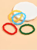Set Of Four Fashionable Gradient Acrylic Beads Bracelet - Eazzy Store