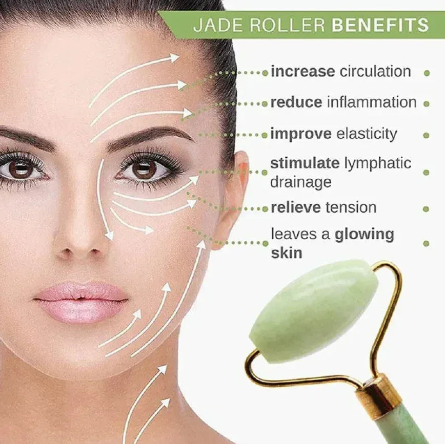 Face Roller Massager and Gua Sha Massage Tool Set - Eazzy Store
