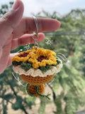 Mini Sunflower Bouquet keychain | Handmade Crochet keychains - Eazzy Store