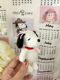 Handmade crochet Snoopy stuffed toy Keychain or Amigurumi - Eazzy Store