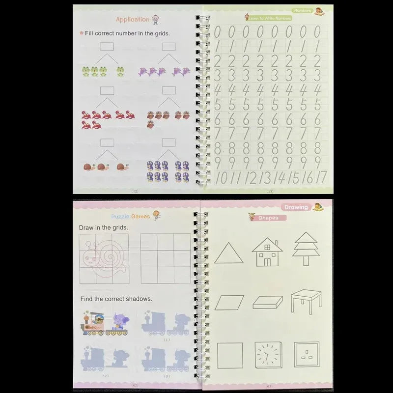 Sank Magic Practice Copybook Pen Preschools Kids 4-Pcs - Eazzy Store