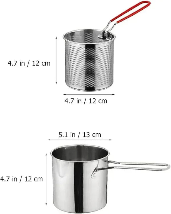 Deep Fryer Pot With Basket - Eazzy Store