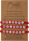 Weirdo BFF Friendship Bracelets for 3 Handmade Matching String Bracelets for Best Friends Couples Women Men - Eazzy Store