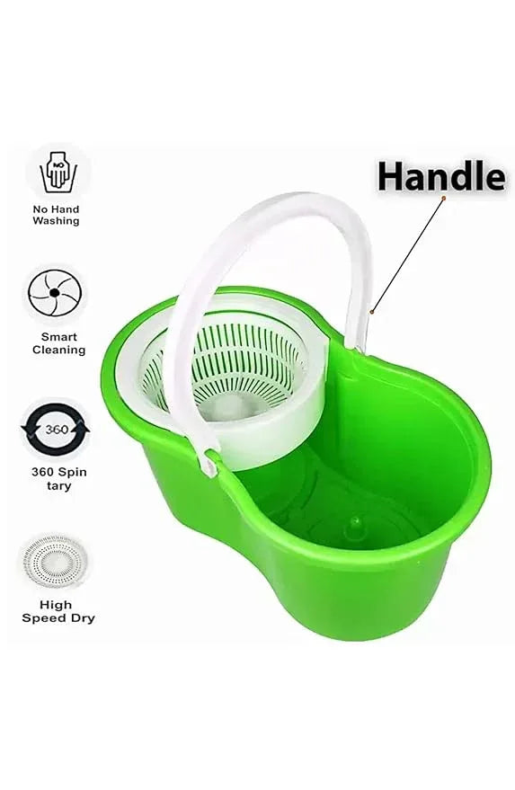 Plastic Spin Microfiber Mop with 2 Refills - Eazzy Store