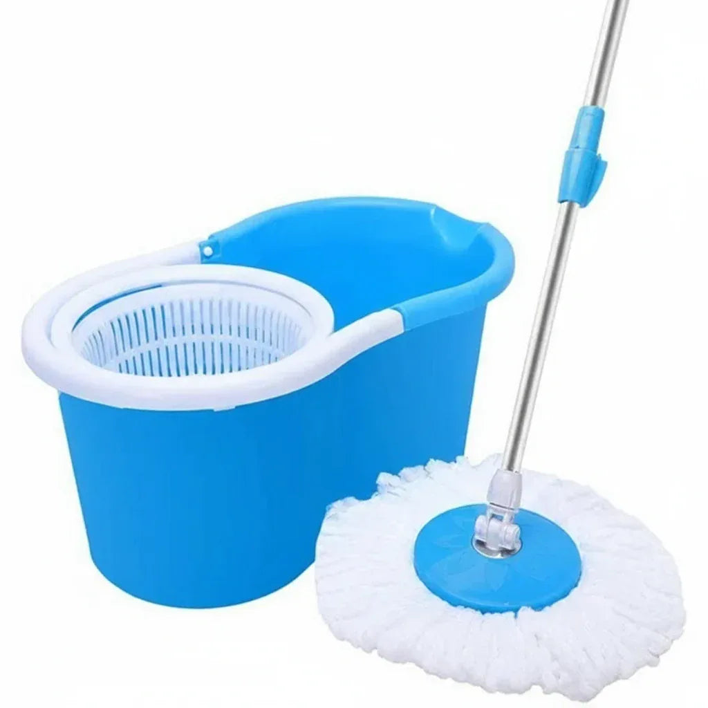 Plastic Spin Microfiber Mop with 2 Refills - Eazzy Store