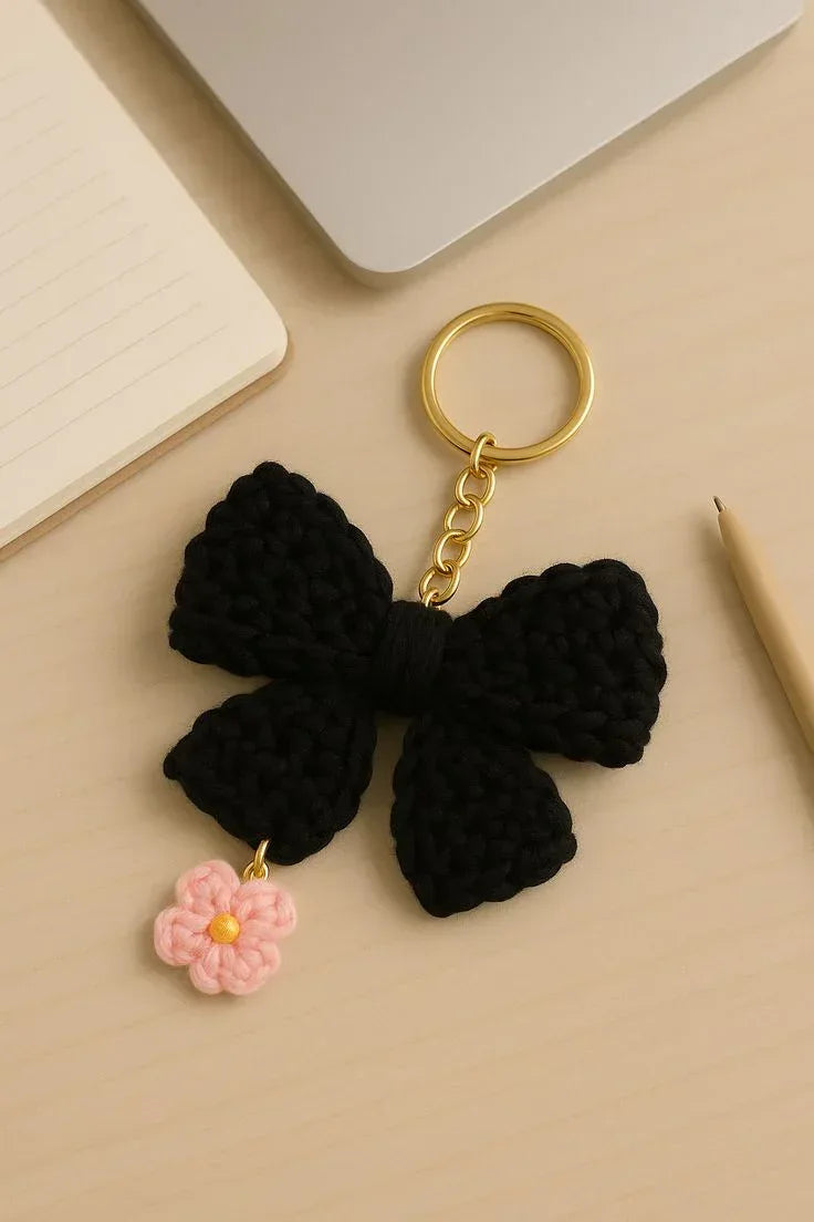 Handmade Crochet Strawberry Keychain – Cute & Colorful Key Holder and Bag Charm - Eazzy Store