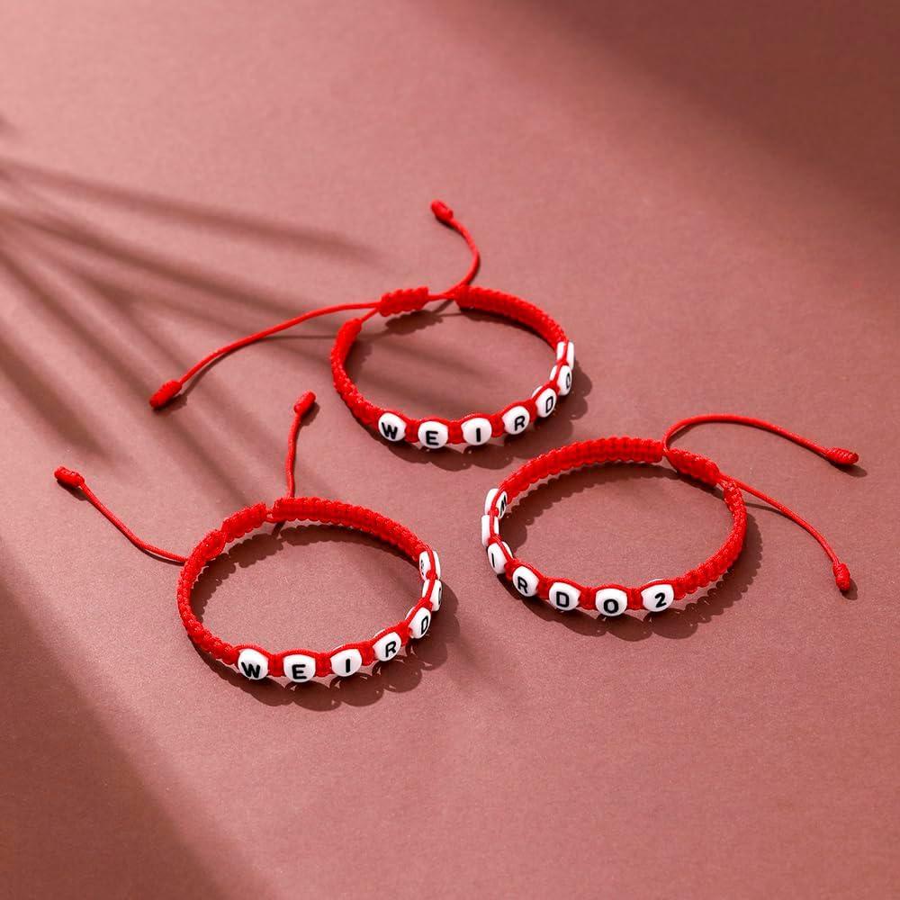 Weirdo BFF Friendship Bracelets for 3 Handmade Matching String Bracelets for Best Friends Couples Women Men - Eazzy Store
