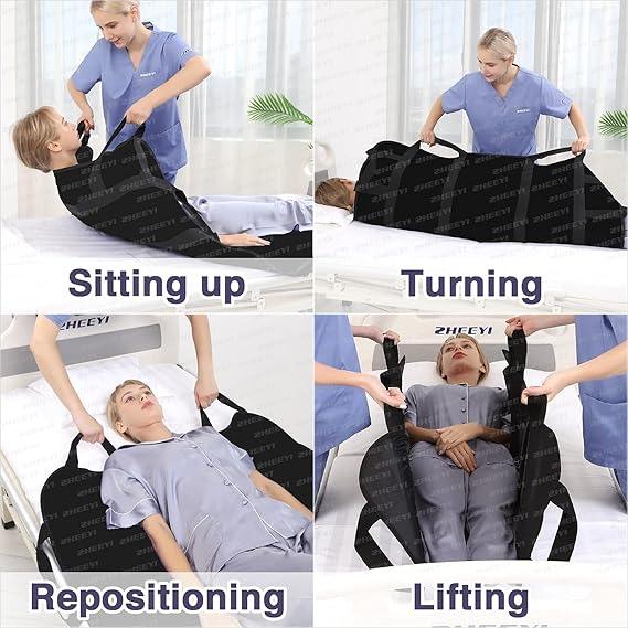 Positioning Bed Pad Patient Transfer Sheet with Handles Washable Draw Sheets Mattress - Eazzy Store