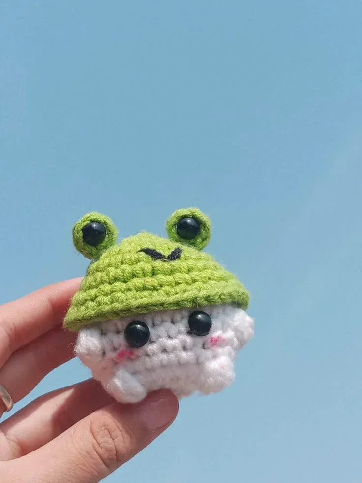 Handmade Crochet Mushroom Hat – Cute & Aesthetic Cottagecore Beanie for Women and Teens - Eazzy Store