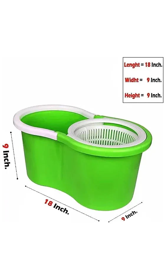 Plastic Spin Microfiber Mop with 2 Refills - Eazzy Store