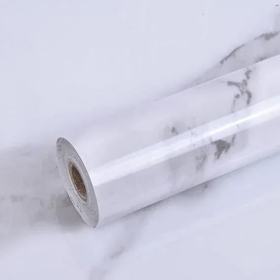 White Marble Wallpaper Peel and Stick Waterproof (60X200) - Eazzy Store